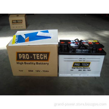 652 Dry Charged Car Battery